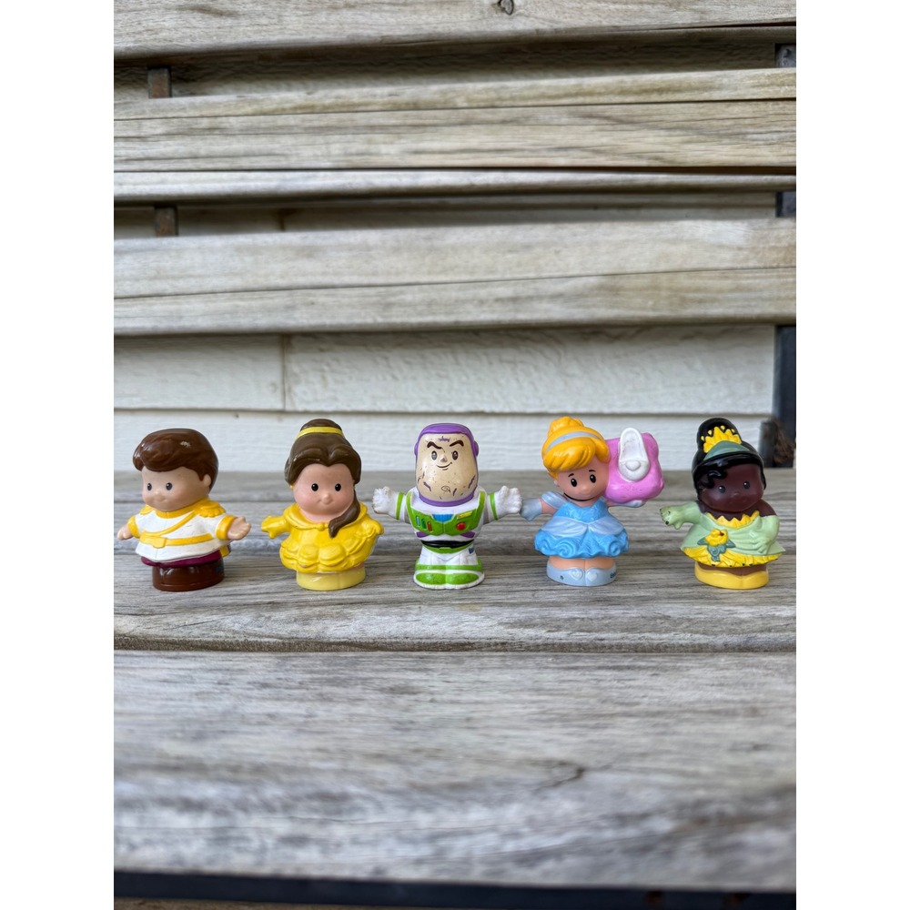 Fisher Price Little People Disney Princess Toy Story Buzz Belle Tiana Lot 5pc